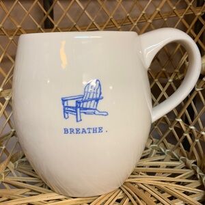 Rae Dunn White and Blue Breathe Mug